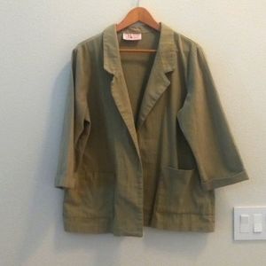 Vintage Sage Green Casual Blazer Size XL